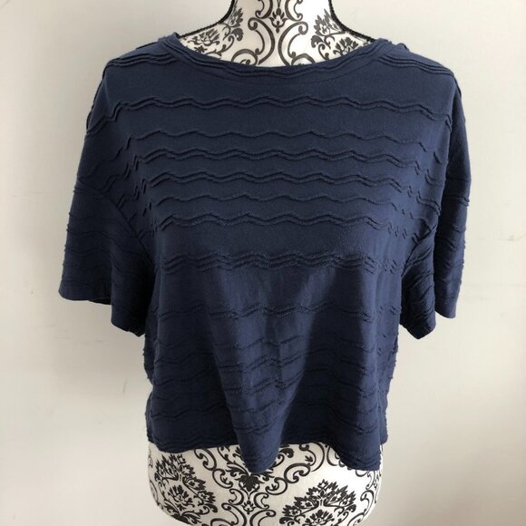 Madewell Solid Textured Dolman Sleeve T-Shirt - Picture 1 of 8